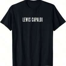 Lewis Capaldi White Logo T-Shirt - Black - View 1