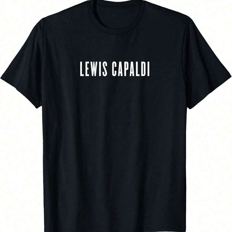 Lewis Capaldi White Logo T-Shirt - Black - View 1