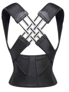 Corrector De Postura ,soporte Para Hombros ,Soporte De Espalda Totalmente Ajustable ,Alivia El Dolor De Espalda  ,Diseño Ergonómico y material Suave , Cinturón de Soporte Lumbar - Negro - Ver 6