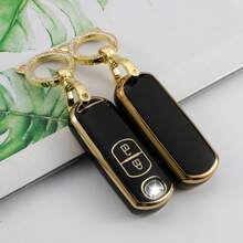 汽車鑰匙保護套 鑰匙遙控器外殼 適用於 CX-3 CX-5 CX-7 CX-9 Speed Miata MX5 2按鈕遙控器 - 貓眼扣 - 查看 13