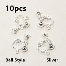 10pcs 15x13mm Brass Screw Ear Clip Earring Settings Rotate Pads Findings Base Blank Bezel For DIY Jewelry Making Supplies - Screw Earring Clips - View 12