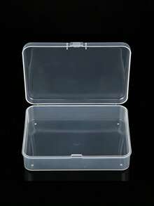 2pcs/4pcs/6pcs Small Transparent PP Storage Boxes - Multi-Functional Portable Sticker And Jewelry Storage Accessory Boxes, PP Plastic Rectangular Semi-Transparent Packaging Boxes Small Parts Boxes White Storage Boxes With Lids, Rectangular PP Plastic Boxes Rectangular Storage Boxes Transparent Storage Parts Boxes Small Product Packaging Boxes, Home School Office Desktop Storage Organizer Accessories - Transparent - View 10