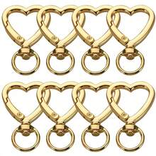 8/15pcs Heart-Shaped Keychain Clips With Spring Hooks, DIY Keychains, Suitable For Key Bags, Backpacks, Luggage Tags, Wallets And Handbag Accessories - One Size Fits All - View 11