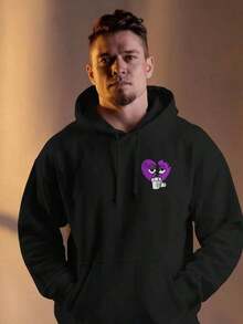 Basic Kangaroo Hoodie, Cold Weather Sweatshirt With Hood, Men's And Women's Streetwear Vibes, Winter Fashion - 黑色 - 查看 1