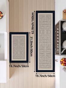 DAJIANG 1 buah Karpet Panjang Vintage untuk Dapur, Cocok untuk Kamar Mandi, Dapur, Luar Ruangan, Dalam Ruangan, Lorong, Kamar Tidur, Ruang Tamu, Karpet Samping Tempat Tidur, Dapat Dicuci dengan Mesin, Keset Pintu Masuk yang Mudah Dibersihkan, Bagian Bawah Anti Selip, Dekorasi Kamar Tidur, Dekorasi Kamar Mandi - Khaki - View 12
