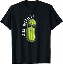 Camiseta con un divertido chiste de calabacín encurtido - Negro - Ver 1