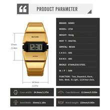 Skmei 2710 Fashion Luxury Men Digital Watch Excel Stainless Steel Band Luminous Calendar Stopwatch Sports Watch - one-size - View 10