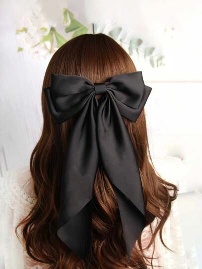 1pc Women's Large Bow Hair Clip, Hair Accessory, Gift, Valentine's Day Claw Clip, School Supplies, Head Accessories, Hair Accessories For Women