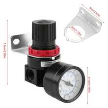 Air Regulator Pressure Gauge 1/4 NPT Thread - Black - View 1