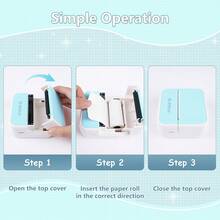 ORICO - Printer Mini Portabel, Printer Label Termal Mini, Printer Termal Portabel, Dilengkapi Kertas Cetak Termal, Mendukung Pencetakan Foto dan Label, Printer Bluetooth Tanpa Tinta, Cocok untuk Mencetak Gambar, Foto, Buku Harian, Sangat Cocok untuk Perlengkapan Sekolah DIY - Stiker Gulungan PK+1 - View 7