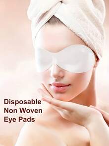 10/20pcs Disposable Non-Woven Fabric Dry Eye Mask Pads, Gentle Eye Care Film, Suitable For Spa And Personal Care, White - Multicolor - View 2