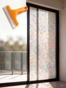 1 Roll 44.5cm Wide 3D Laser Translucent Rainbow Decorative Glass Static Cling Non-Adhesive Film, Colorful Vinyl Glass Window Decorative Decal - Multicolor - View 7
