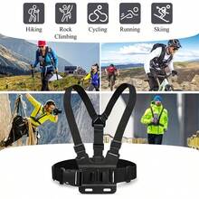 Chest Mount Bracket, Action Camera Chest Strap Accessory, Action Camera Cycling Accessory - Multicolor - View 5