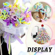 200/450pcs Multi-Color Thick Chenille Stems, Large Capacity Colorful Fuzzy Sticks, 9 Colors, Suitable For DIY Crafts And Art Projects, Plush Stems, Suitable For Valentine's Day, Mother's Day And Easter Decorations - Mixed Colors 50pcs - View 6