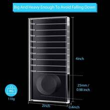 Palet de cristal para pestaas de pal, tamao ms, extensin de pestaas, bandeja de pestaas postizas, soporte adhesivo para extensiones de pestaas 10x 5x 0, 4, transparente - Transparente - Ver 3