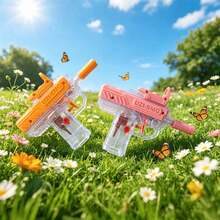 Summer Transparent Press-Type Small Water Gun Toy, Manual Rapid-Fire Long-Range Water Shooter For Boys And Girls, Water Fight Essential, Outdoor Beach Pool Water Play Toy, Multiple Colors Available For Parent-Child Family Interaction - Multicolor - View 5