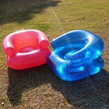 1/2pcs High-Quality Portable Inflatable Sofa, Water Resting Sofa - Durable PVC Transparent Design, Suitable For Party Gatherings And Pool Parties, Indoor And Outdoor Use, Travel Supplies - Inflatable Sofa - View 9