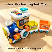 Educational Music Train Toy - Toddler Learning Train Set With Lights & Sounds, Teaches Numbers & Letters, Push & Pull Toy, Birthday Gift For 12+ Months - Multicolor - View 4