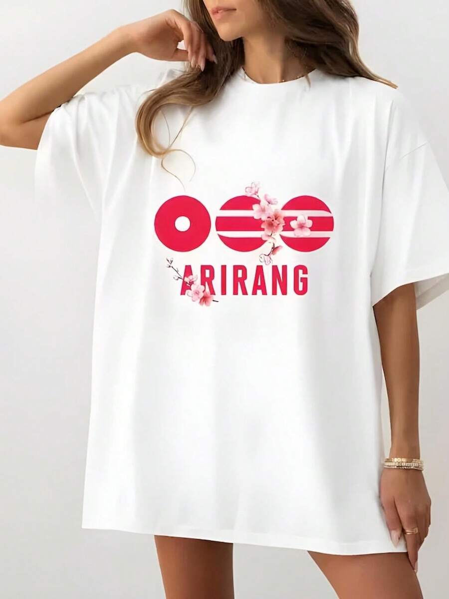 Camiseta de la gira de , camiseta de concierto de la gira Arirang de - Blanco - Ver 1
