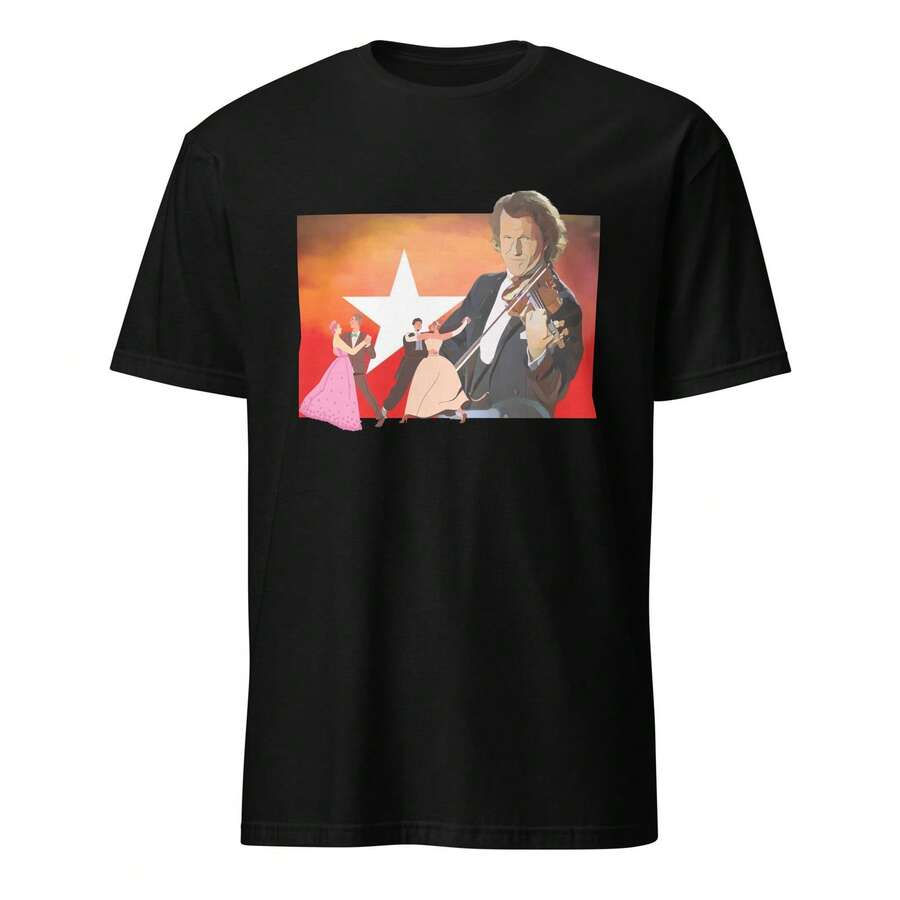 Andre Rieu With The Johann Strauss Orchestra Unisex T-Shirt Maastricht Flag Edition - 黑色 - 查看 1