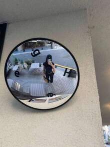 Space Decor & Multi-Function Convex Wide-Angle Mirror, ABS Frame, 160°+ Ultra-Wide Field Of View, Minimalist Versatile Style - Convex Wide-angle Lens - View 1
