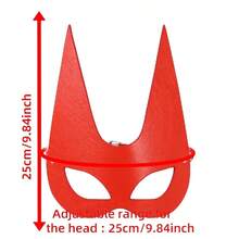 Halloween Carnival Red Devil Mask, Phantom Ball Party Nightclub Mask, Cosplay Prop, Adjustable, Suitable For Holiday Party Ball Performance Costume Prop - Multicolor - View 7