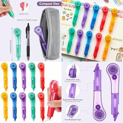 10 Pack Correction Tape Pen, Correction Pens Prizes For Classroom School Easy To Use Applicator With Push-Pull Cover Back To School Supplies, 19.69 Ft