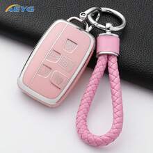 Funda de carcasa de llave remota de coche de TPU con llavero para LAND para RoveR para Range para RoveR para Discovery para Evoque para Sport para Velar para XE E-Pace - Land Rover A - Ver 2