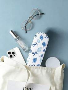 Ocean Print Glasses Case, Glasses Storage Box With Turtle, Shell And Starfish Patterns, Multifunctional Storage Box, Fashion Glasses Storage Box, Brand New Minimalist Design, Portable, Waterproof And Dustproof, Suitable For Fashion Glasses And Regular Glasses, Protective Glasses Storage Box, Unisex Glasses Storage Box - Multicolor - View 2