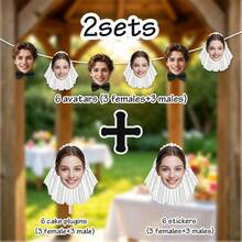 Customizable Wedding Banners, Fun Anniversary Photo Banners, Customizable Facial Portraits And Wedding Decorations, Suitable For Holiday Celebrations, Anniversaries, Weddings, Men, Women, Friends And Family - Style a - View 9