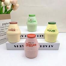 Realistic Binggrae Milk Drink Squishy, Creative Slow Rising PU Toy, Desktop Ornament & Stress Relief Toy - Binggrae Milk Bottles (4 Designs, Approximately 10cm Tall) - View 4