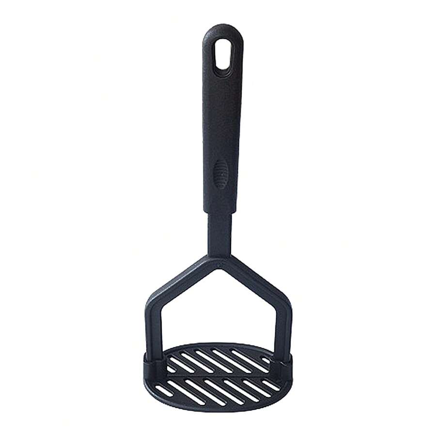 1Pc,Black Nylon Potato Masher Heavy Duty Non-Slip Grip Food Masher Manual Potato Press For Mashed Potatoes Fruits Veggies Baby Food Home Kitchen Accessory. - Multicolor - View 1