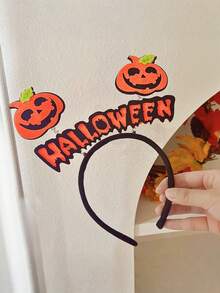 1pc Halloween Non-Woven Fabric Headband, Ghost Festival Party Decoration Supplies, Halloween Ghost Pumpkin Headband Hair Accessory - A - View 3