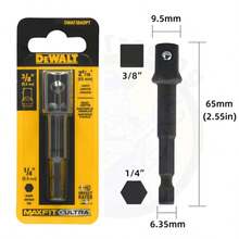 DEWALT Hex Shank Adapter Socket Connector Conversion Bar, Square Adapter Max Impact 1/4" Conversion Hex Adapter Power Tool Accessories, Electric Screwdriver Adapter Drill Bit, DEWALT DWAF38ADPT - DWAF38ADPT - View 5