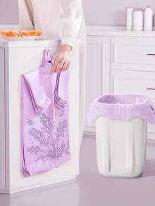 5/40/50/100pcs Lavender Scented Purple Shopping Bags, Suitable For Wholesale And Retail Use In Supermarkets And Stores, Garbage Bags - A - View 2