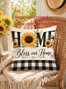 1 pieza Camino de mesa con patrón de girasol a cuadros amarillo & blanco, estilo campestre, decoración del hogar y cocina, 1 pieza camino de mesa, 4 piezas manteles individuales, 1 pieza funda de almohada, juego de camino de mesa & manteles individuales, múltiples combinaciones de productos disponibles, decoración del hogar suministros para fiestas interiores & exteriores, decoración de habitación. Adecuado para decoración del hogar y cocina en primavera & verano y decoración de fiestas - Multicolor - Ver 14