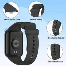 1 buah Tali Jam Tangan Silikon Cair Kompatibel dengan Mi Band 8 Pro/9 Pro, Redmi Watch 4, Tali Pengganti Kreatif dan Personalisasi Unisex, Cocok untuk Versi NFC, Tingkat Premium - Tali  9Pro/8Pro/Redmi Watch 4 - View 5