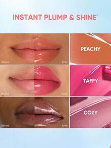 JUDYDOLL GUMMY PLUMP PEPTIDE LIP OIL, Minyak Bibir Ringan dan Alami yang Mencerahkan, Esensial untuk Tampilan Tanpa Riasan, Rahasia Kencan Malam, Efek Cermin yang Mengisi Bibir, Melembapkan Tahan Lama dan Tidak Pudar - #06BURGUNDY - View 4