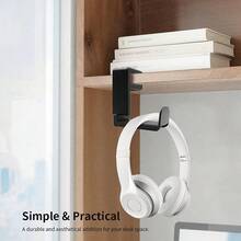 Dudukan Headphone Universal, Perekat Plastik, Gantungan Dinding Bawah Meja, Penahan Headset untuk Gaming, Braket Earphone, Pengait Serbaguna - MultiWarna - View 7