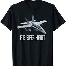 US Fighter Jets F-18 Super Hornet T-Shirt - Black - View 1