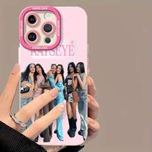 Grupo femenino Pink KATSEYE Y2Kfunda de teléfono Fundas compatibles con ,Apple,VIVO,OPPO,,, y Honor.Fabricadas en silicona TPU,ofrecen protección contra golpes y caídas. - Blanco - Ver 2