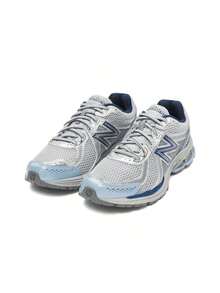 New Balance 860 V2 Y2K Sporty Ballet Style Spring/Summer Retro Millennial Comfortable Versatile Mesh Low-Top Casual Training Running Shoes Unisex Silver Gray Blue - Grey - View 3