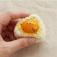 Juguete de alivio del estrés tipo pastel lindo y muy atractivo con textura de barro y yema de huevo, juguete de bola de arroz de descompresión y ventilación, juguete de comida para apretar, regalo divertido - Multicolor - Ver 4