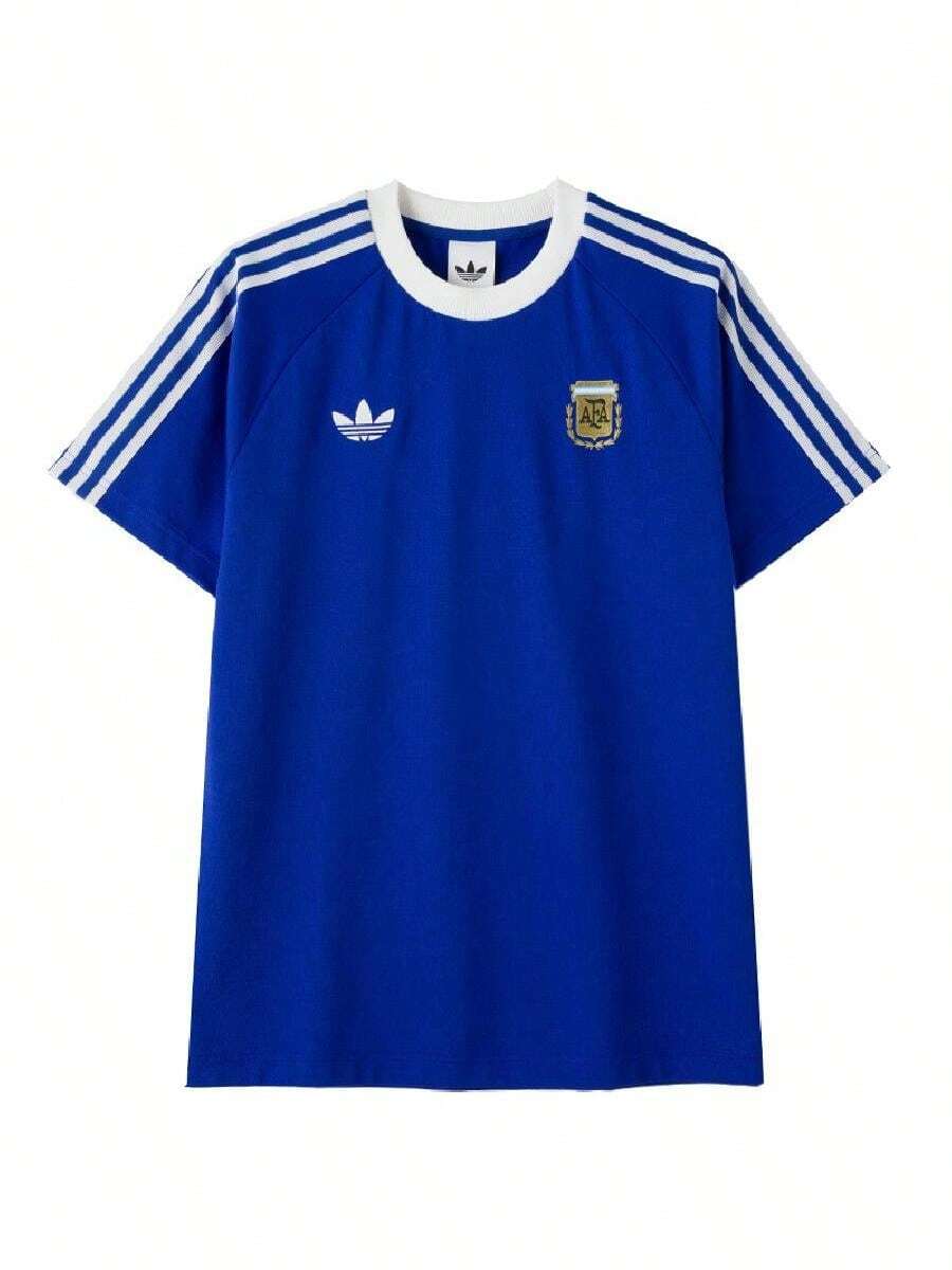 Adidas 男士 AFA OG TEE 舒適日常穿著運動休閒短袖T恤 JZ6307 - 亮藍 - 查看 1