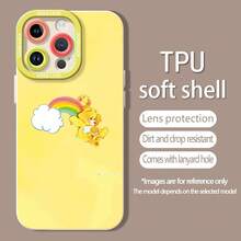 Tema de nube arcoíris del Oso Divertido Amarillofunda de teléfono Fundas compatibles con ,Apple,VIVO,OPPO,,, y Honor.Fabricadas en silicona TPU,ofrecen protección contra golpes y caídas. - Blanco - Ver 5