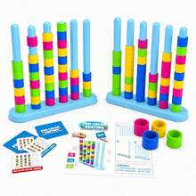 1pc Colorful Stacking Challenge Game Set, Single Or Double Player, Large Size, Suitable As Family Game Night Accessory, Also Suitable As Children's Birthday Or Holiday Gift - Multicolor - View 9