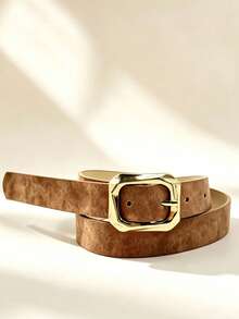 APLCSEY 2pcs/1pc Women's Belt Suitable For Daily Wear - Camel - View 11