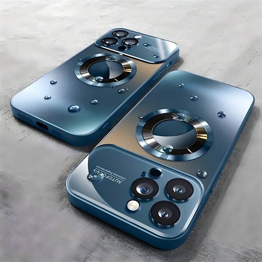 Phone Case: CD-Patterned Magnetic Phone Case With Large Viewing Window, Compatible With The Latest 17/16/15/14/13/12 (Pro Max/Plus/Pro/Air).Full-Coverage Shock-Resistant Case, Made From TPU Material, Shock-Absorbing Case - 4 - 查看 1