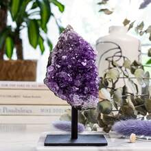 1PC Amethyst Natural Crystal Quartz Stone Energy Healing Mineral Stone Rock Home Decor Crystal Cluster - 20-40g - View 1