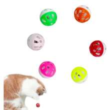 1pc/6pcs/10pcs/30pcs/40pcs Interactive Cat Toy Ball With Bell, Indoor Cat Rolling Hollow Ball, Fun Kitten Exercise And Self-Play Toy - Multicolor - View 6